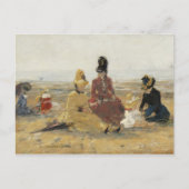 Op het strand, Trouville | 1887 Briefkaart (Voorkant)