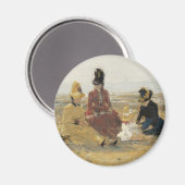 Op het strand, Trouville | 1887 Magneet (Voorkant / Achterkant)