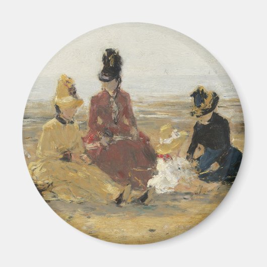 Op het strand, Trouville | 1887 Magneet (Voorkant)