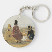 Op het strand, Trouville | 1887 Sleutelhanger (Achterkant)