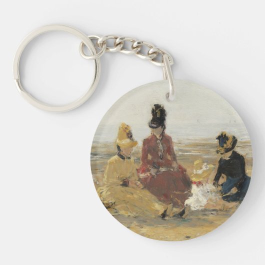 Op het strand, Trouville | 1887 Sleutelhanger (Voorkant)