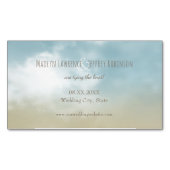 Op het strand van de kust van de oceaan bruiloft m magnetisch visitekaartje (Voorkant)