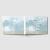 Op het strand van de kustoceaan trouwherinneringen gastenboek (Volledig)