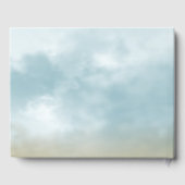 Op het strand van de kustoceaan trouwherinneringen gastenboek (Achterkant)