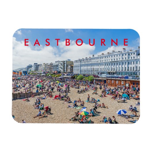 Op het strand van Eastbourne fridge magnet Magneet (Horizontaal)