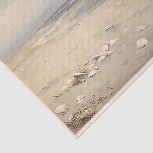 Op het strand van Fidelia Bridges Tissuepapier (Detail)