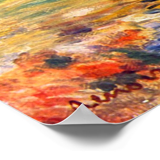 Op het strand van Guernesey door Alfred Sisley Poster (Hoek)