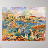 Op het strand van Guernesey door Alfred Sisley Poster (Voorkant)