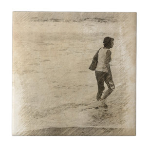 op het strand van Ipanema Tegeltje