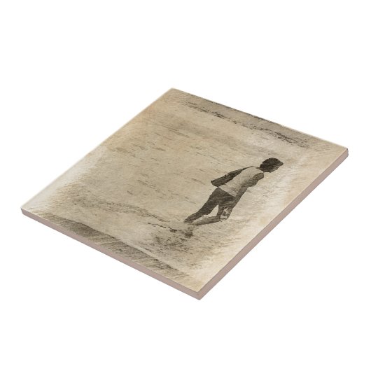 op het strand van Ipanema Tegeltje (Zijkant)