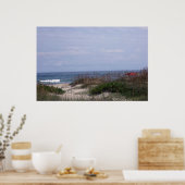 Op het strand van Ocracoke Poster (Keuken)
