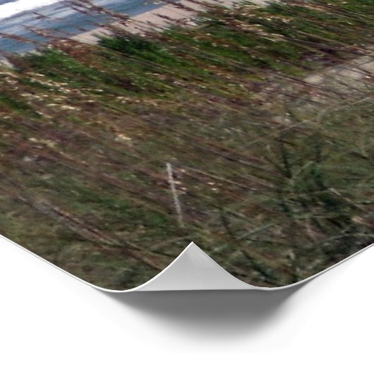 Op het strand van Ocracoke Poster (Hoek)