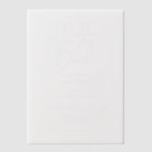 Op het strand Vellum Overlay Licht Trouwen Vellum Uitnodigingen (Voorkant)