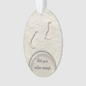 Op het strand - voetafdrukken in zand ornament (voorkant)