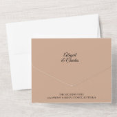 Op het strand waterverf bruiloft uitnodigen all in one uitnodiging (Achterkant)