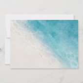 Op het strand Waterverf Destination Wedding Kaart (Achterkant)