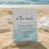 Op het strand Waterverf Summer Wedding Kaart