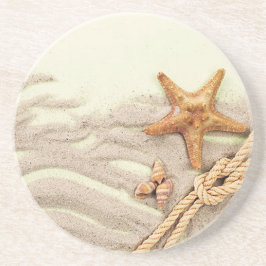 Op het strand zandsteen onderzetter