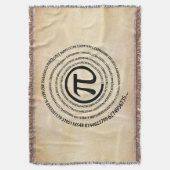 Op het symbool Pi, spiralversie Deken (Voorkant Verticaal)