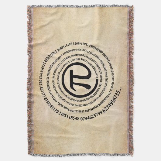 Op het symbool Pi, spiralversie Deken (Voorkant Verticaal)