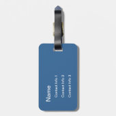 Op het T-shirt Golf Blue Bag Label Bagagelabel (Achterkant verticaal)