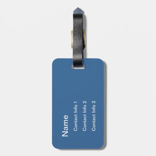 Op het T-shirt Golf Blue Bag Label Bagagelabel (Achterkant verticaal)