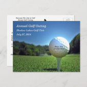 Op het T-shirt golfuitnodiging Uitnodiging Briefkaart (Voorkant / Achterkant)