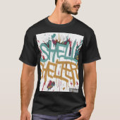 **Op het T-shirt staat de uitdrukking "Shell Shi (Voorkant)