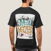 **Op het T-shirt staat de uitdrukking "Shell Shi (Achterkant)