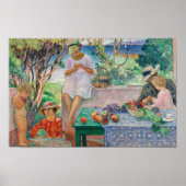 Op het terras bij Sainte-Maxime | Henri Lebasque Poster (Voorkant)