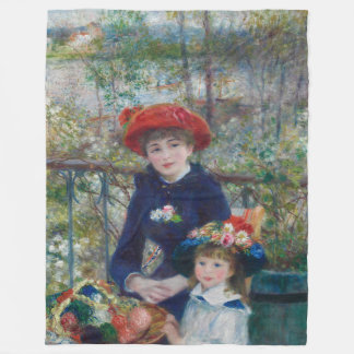 Op het terras, Impressionistisch Portret, Renoir Fleece Deken