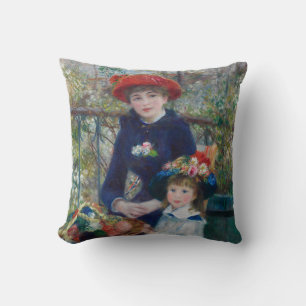Op het terras, Impressionistisch Portret, Renoir Kussen