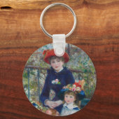 Op het terras, Impressionistisch Portret, Renoir Sleutelhanger (Voorkant)