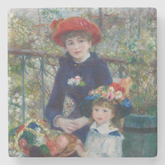 Op het terras, Impressionistisch Portret, Renoir Stenen Onderzetter