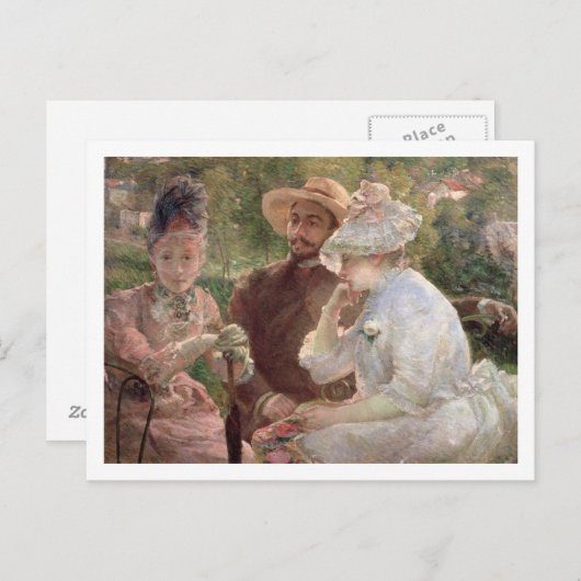 Op het terras in Sevres, 1880 (olie op canvas) Briefkaart (Voorkant / Achterkant)