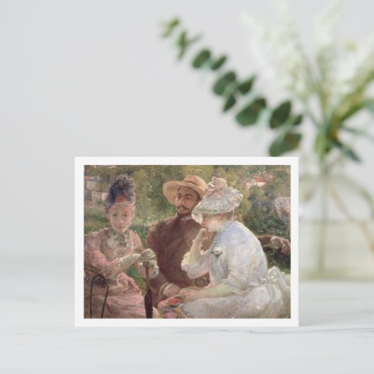 Op het terras in Sevres, 1880 (olie op canvas) Briefkaart (Staand voorkant)