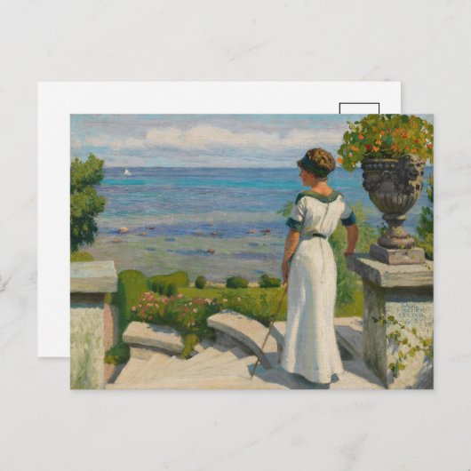 Op het terras | Paul Fischer Briefkaart (Voorkant / Achterkant)