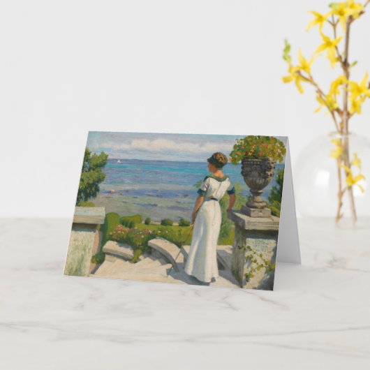 Op het terras | Paul Fischer Kaart (Gele Bloem)