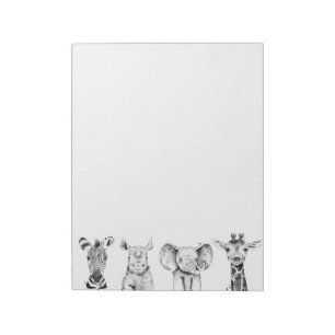 Op het toetsenbord van de dierentuin notitieblok