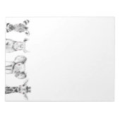 Op het toetsenbord van de dierentuin notitieblok (Voorkant)