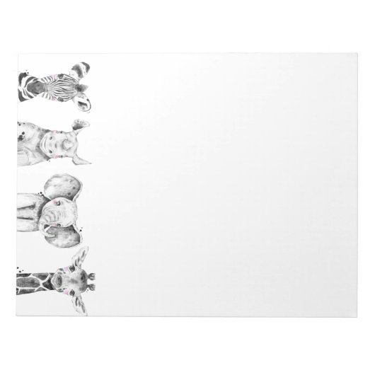 Op het toetsenbord van de dierentuin notitieblok (Voorkant)