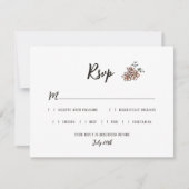 Op het trouwbord staat de rustieke Doodle Floral RSVP Kaartje (Voorkant)