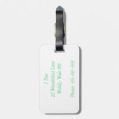 Op het volgende Bagagelabel van het Avontuur (Achterkant verticaal)