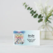 Op het vuur gepersonaliseerd visitekaartje van Cha (Staand voorkant)