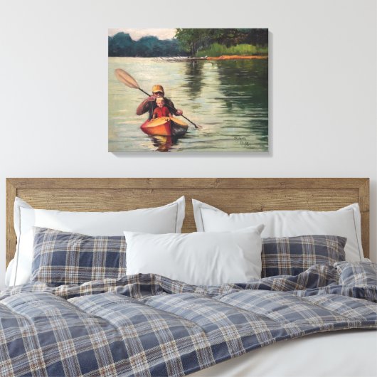 Op het water met Pop Canvas Afdruk (Insitu (Slaapkamer))