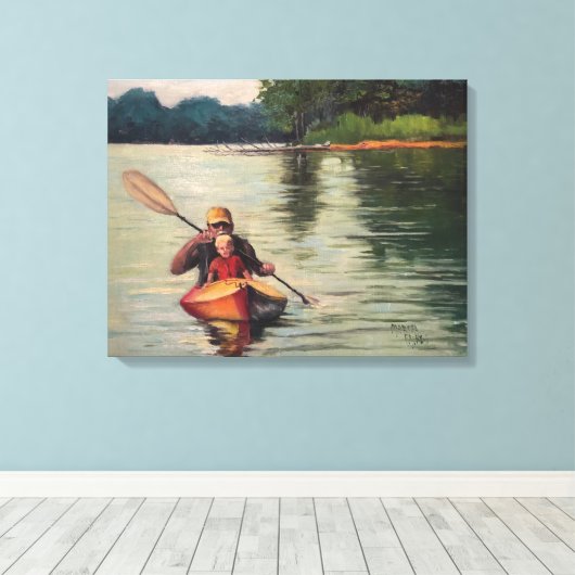 Op het water met Pop Canvas Afdruk (Insitu (Houten vloer))