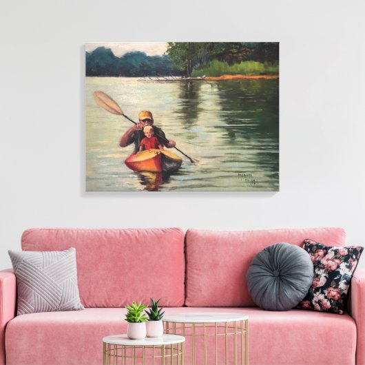 Op het water met Pop Canvas Afdruk (Insitu (Woonkamer))