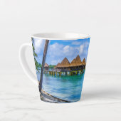 Op het water wonen latte mok (Linkerhoek)