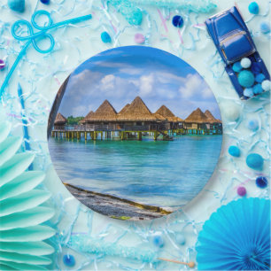 Op het water wonen papieren bordje