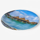 Op het water wonen papieren bordje (Gekanteld)